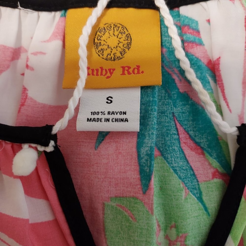 Ruby Rd Mix Print Pink Top - Picture 4 of 11